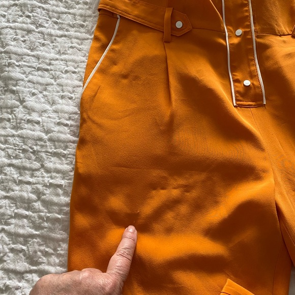 L.A.M.B. “Rare” Gwen Stefani Totemic Clan spicy orange jumpsuit size 2 - Picture 13 of 16